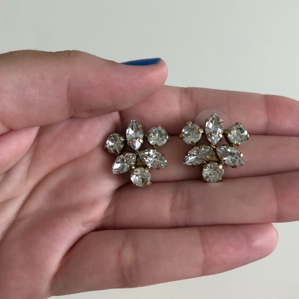 J. Crew rhinestone cluster earrings